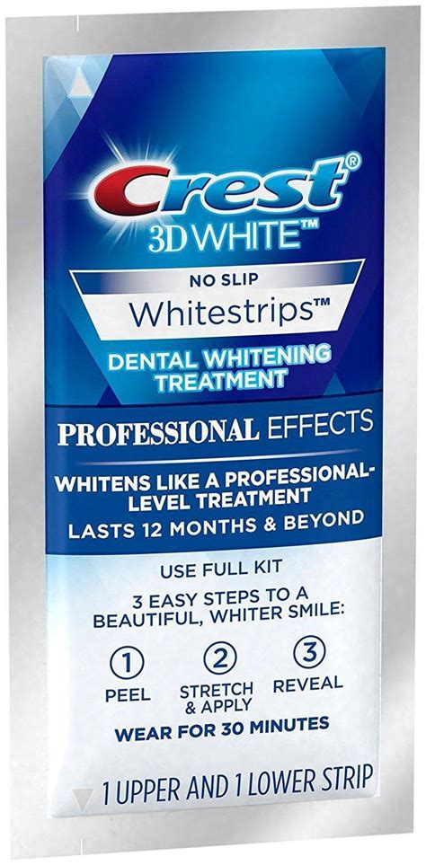 Crest 3D No Slip Whitestrips Professional Effects Teeth .